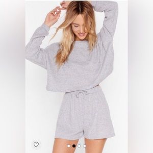 Cropped sweater lounge set